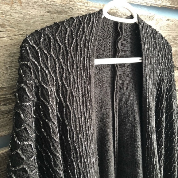 PLUS Size Black/Silver Knit Cape/Coverall - Picture 3 of 4